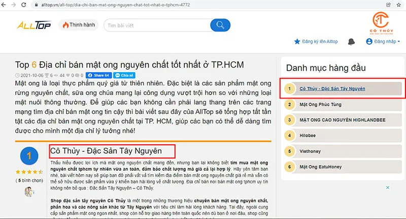 Shop Đặc sản tây nguyên cô thủy là địa chỉ uy tín được các trang review đánh giá cao Shop Đặc sản tây nguyên cô thủy là địa chỉ uy tín được các trang review đánh giá cao