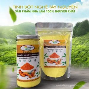Tinh Bột Nghệ Đỏ Nguyên Chất Vùng Tây Nguyên Hũ 500Gr