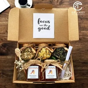 [] Set Quà Tặng Mật Ong Hoa Rừng & 3 Trà Thảo Mộc CTG312]