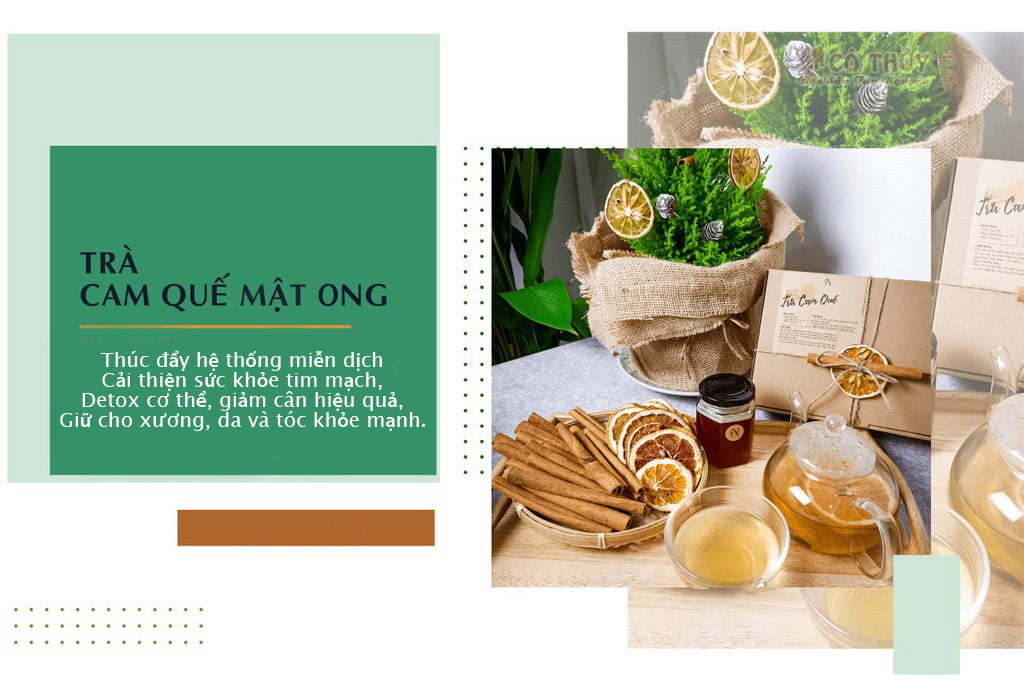 Set quà tặng tết mật ong cam quế thảo mộc detox Gift 02 Set quà tặng tết mật ong cam quế thảo mộc detox Gift 02
