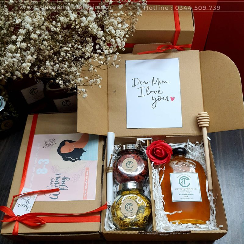 Set quà tặng bạn gái - mật ong trà hoa