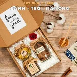 Set Quà Trà Bánh Mật Ong Cookies/Biscotti Socola CTG317