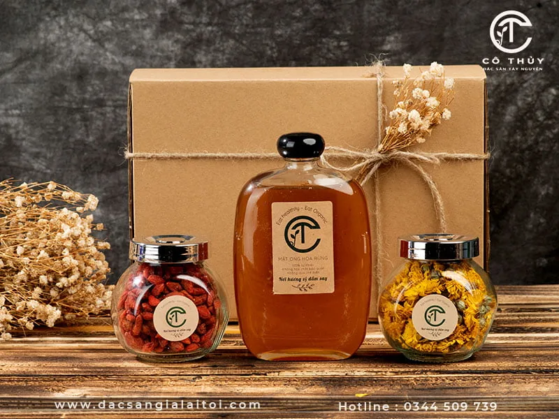 Set quà trà hoa cúc, mật ong và kỷ tử CT Bee