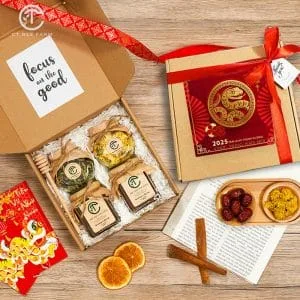 {} Set quà tặng CTG309 Mật ong, trà thảo mộc detox đẹp da
