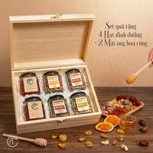 Set quà tặng hạt dinh dưỡng và mật ong CTG328