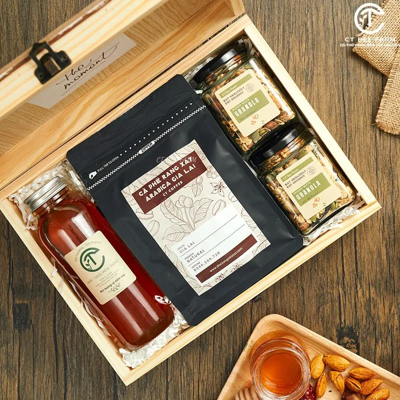 set quà tặng thầy cô từ cà phê Arabica và hạt, mật ong set quà tặng thầy cô từ cà phê Arabica và hạt, mật ong