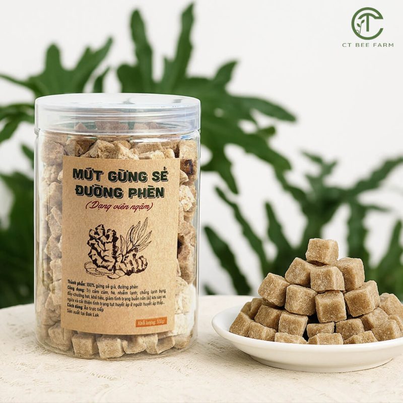 Viên gừng đường phèn dạng viên ngậm