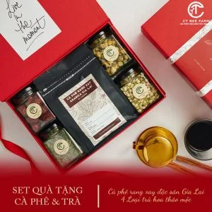 Set Quà Tặng Cà Phê Tây Nguyên & 4 Trà Thảo Mộc CTG355