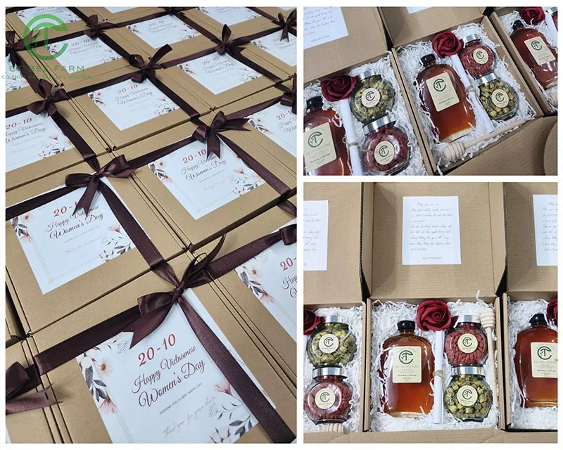 Hơn 200+ set quà trà hoa mật ong CTG310 đến công ty GIASTUDIO