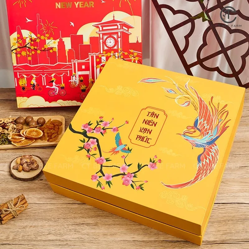 hộp quà tết cao cấp Khai Xuân G384 hộp quà tết cao cấp Khai Xuân G384