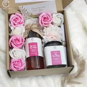 Set quà tặng 20/10 Tặng Mẹ/ Vợ/ Bạn Gái - Set quà tặng Pinky CTG375