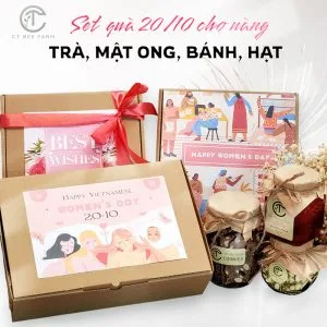 .Set quà tặng 20/10 Tặng Mẹ/ Vợ/ Bạn Gái Pinky CTG375