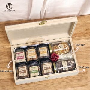 Set Quà Dinh Dưỡng Cao Cấp - Tinh Hoa Hạt Ngon, Trái Cây Sấy CTG396