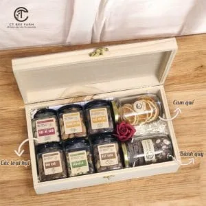 Set Quà Dinh Dưỡng Cao Cấp - Tinh Hoa Hạt Ngon, Trái Cây Sấy CTG396