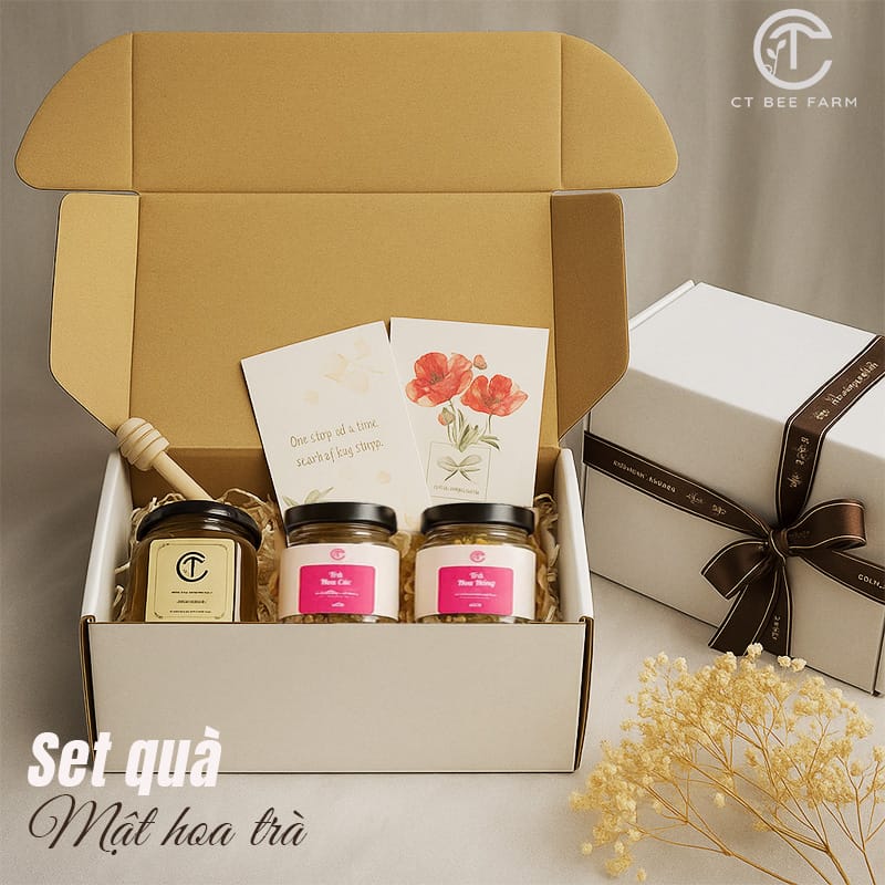 Bộ quà tặng 20/10 Tinh Hoa Trà Mật Ngọt Tặng Mẹ, Bạn Nữ CTG402 Bộ quà tặng 20/10 Tinh Hoa Trà Mật Ngọt Tặng Mẹ, Bạn Nữ CTG402