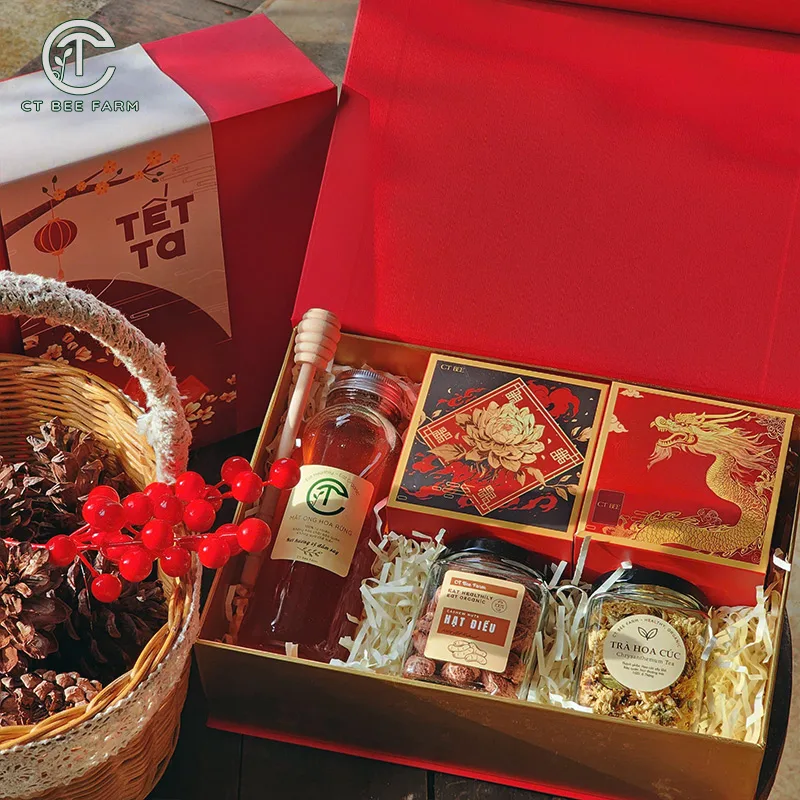 Set Quà Tặng Tết 2026 Các Loại Hạt Dinh Dưỡng & Mứt & Trà CT BEE