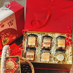 [] Set Quà Tặng Tết 2026 Các Loại Hạt Dinh Dưỡng & Mứt - CTG407