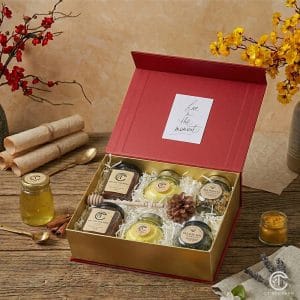 Set quà mật ong tinh bột nghệ trà hoa cao cấp ctg372
