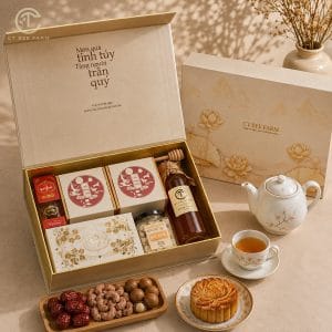 .Set quà trung thu 2026 Premium Saffron Mật Ong, Trà & Bánh CTG414